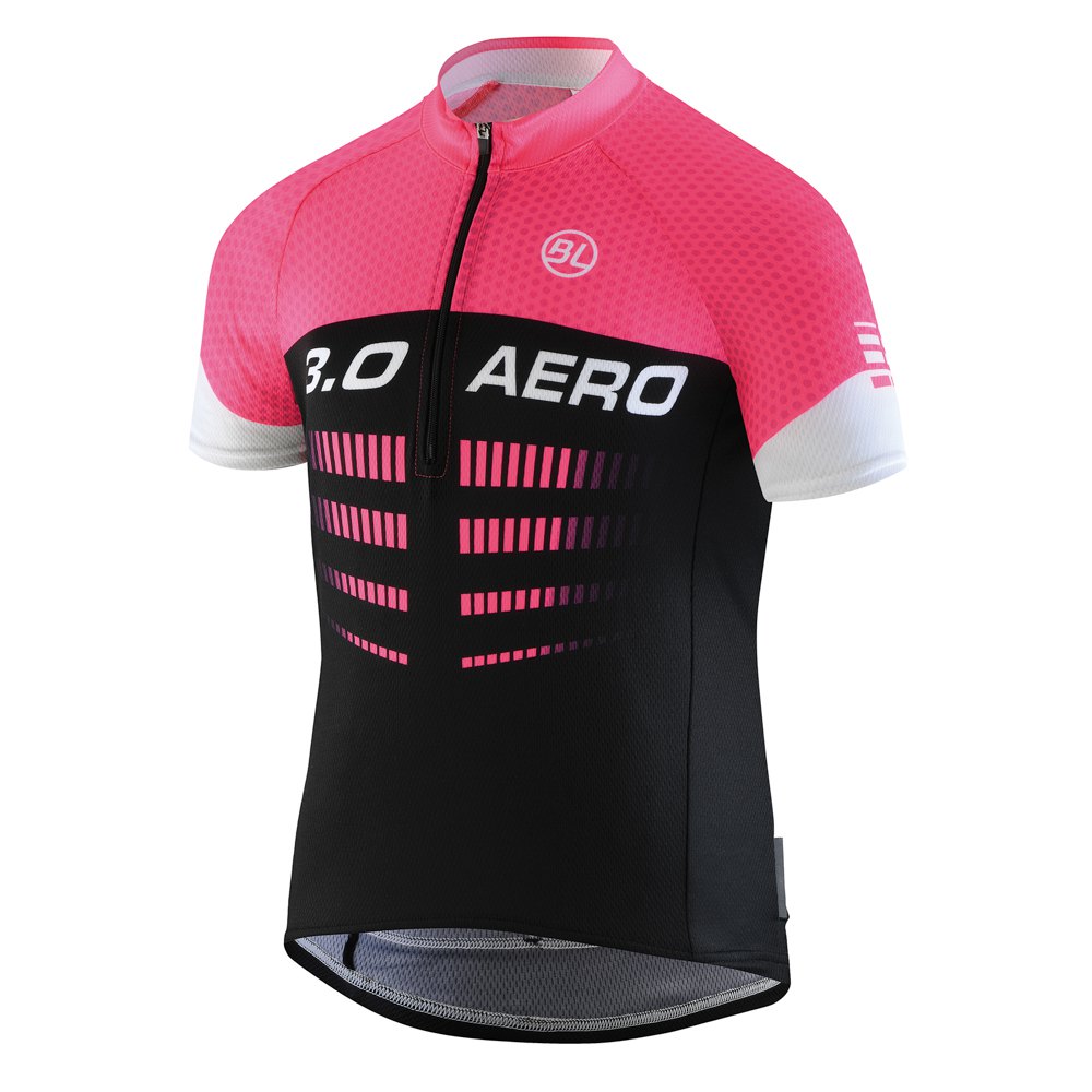 BikeInn Bicycle Line Aero 3.0 Short Sleeve Jersey Black,Pink 14 Years Boy