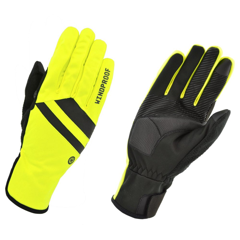 BikeInn Agu Windproof Essential Long Gloves Yellow,Black S Man