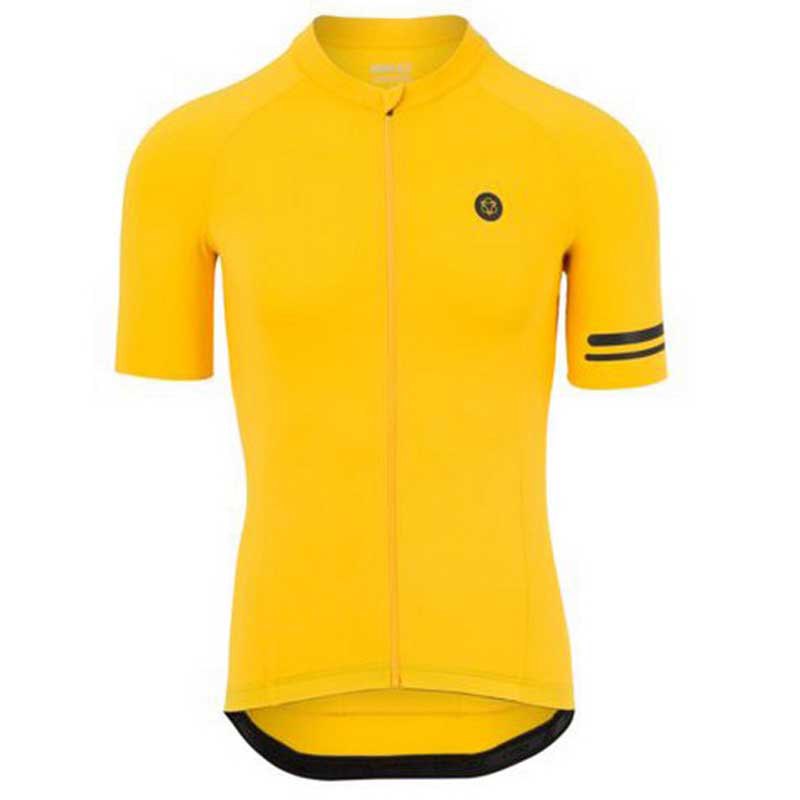 BikeInn Agu Solid Ii Trend Short Sleeve Jersey Yellow S Man