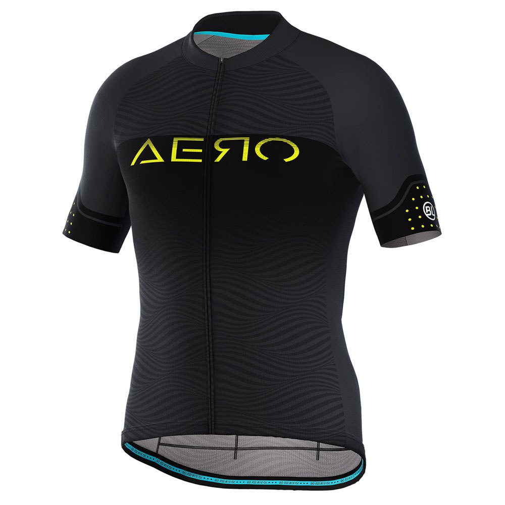 BikeInn Bicycle Line Aero S2 Short Sleeve Jersey Black 3XL Man