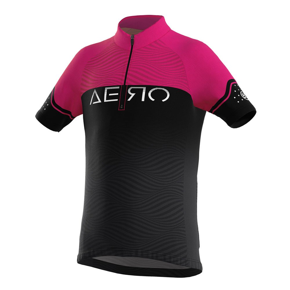 BikeInn Bicycle Line Aero S2 Short Sleeve Jersey Black,Pink 6 Years Boy