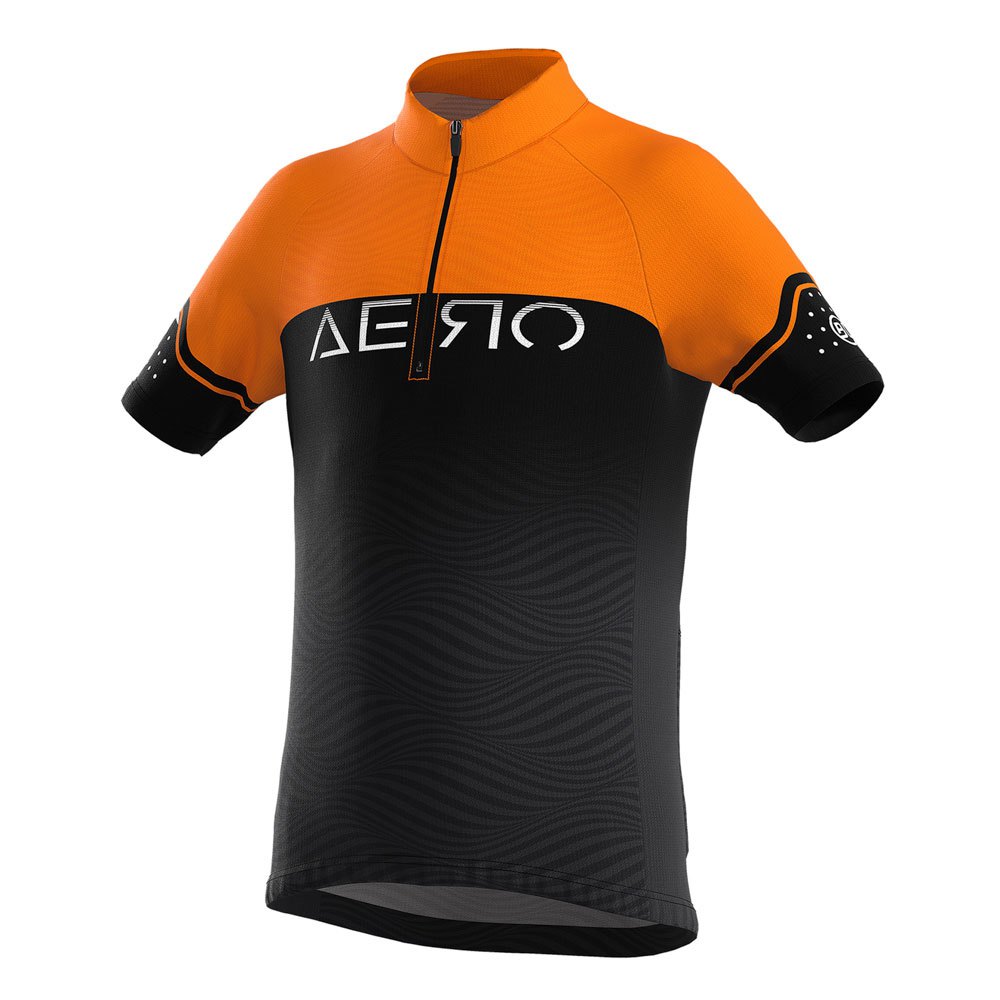 BikeInn Bicycle Line Aero S2 Short Sleeve Jersey Orange,Black 8 Years Boy