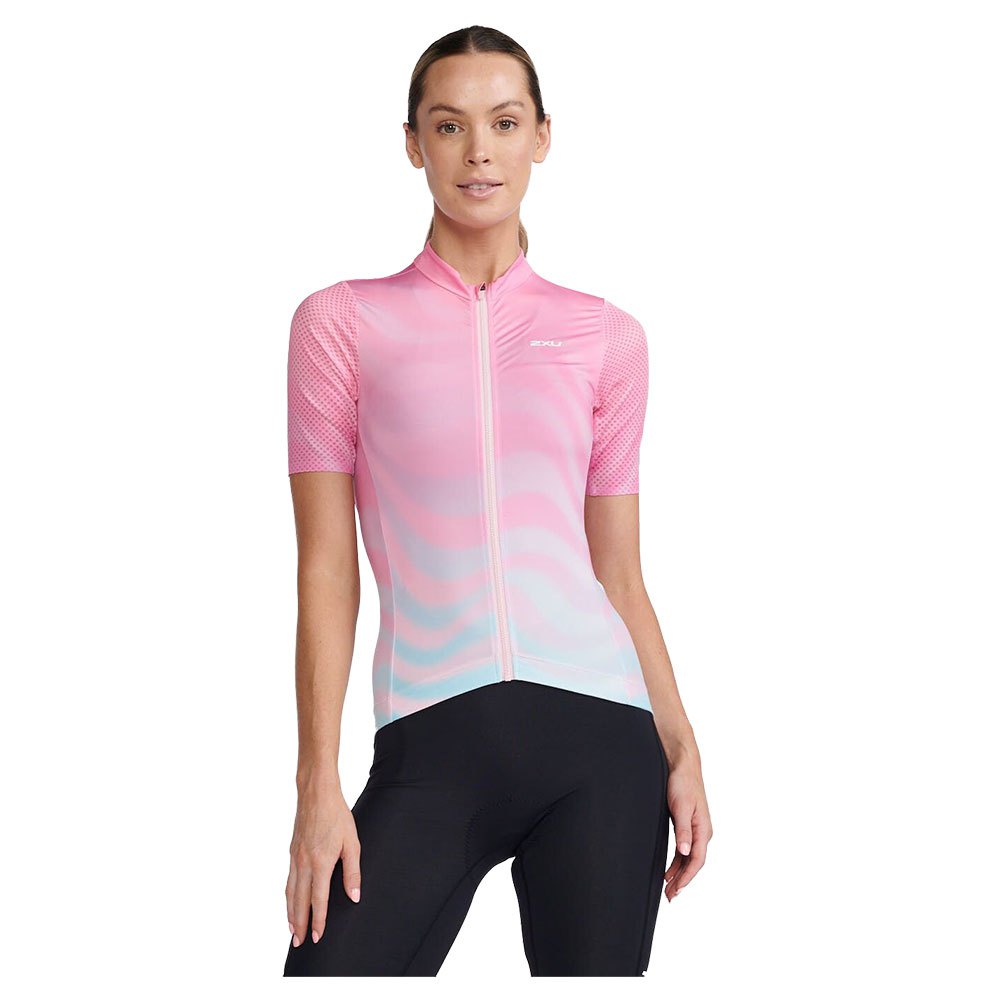 BikeInn 2xu Aero Cycle Short Sleeve Jersey Pink M Woman