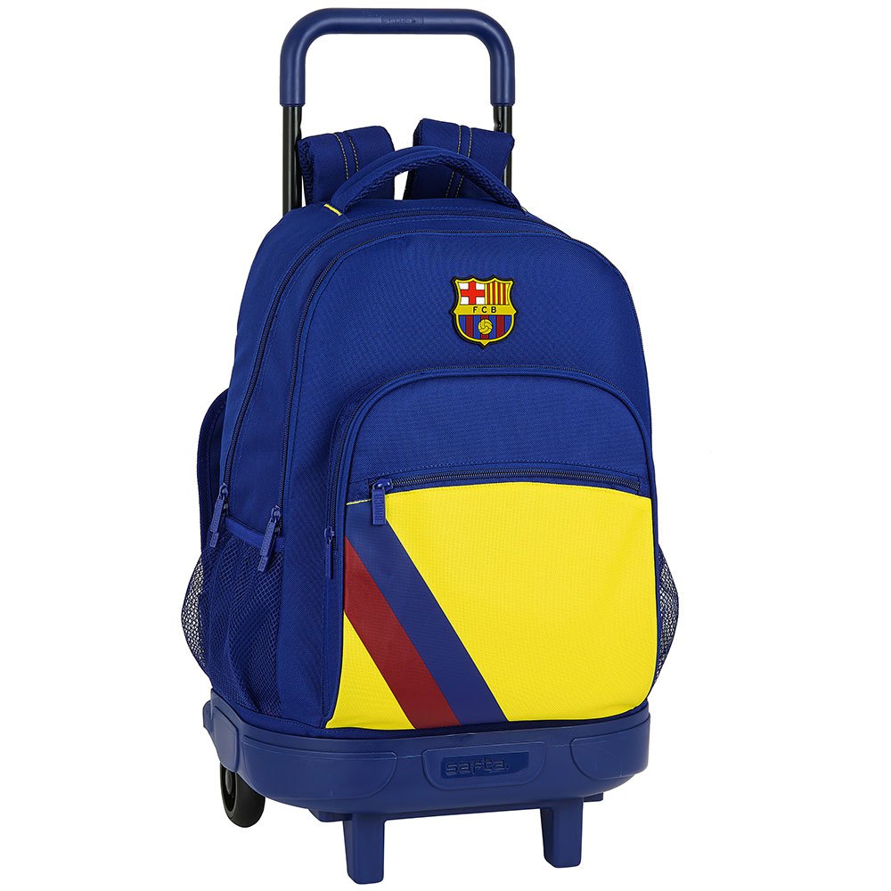 Safta Fc Barcelona Away 19/20 Wheeled Compact Removable Backpack Yellow,Blue