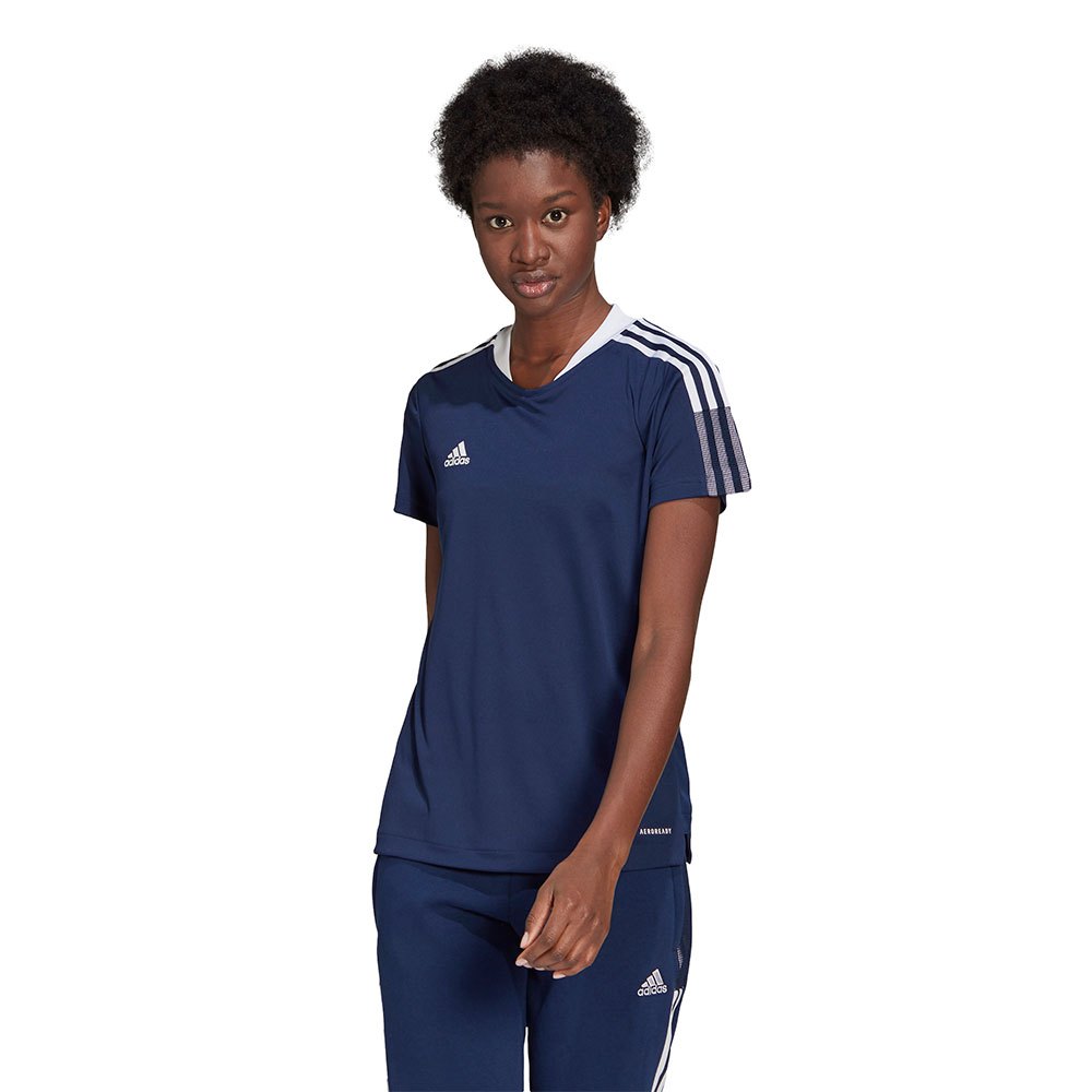 Adidas Tiro 21 Training Short Sleeve T-shirt Blue 2XS / Regular Woman