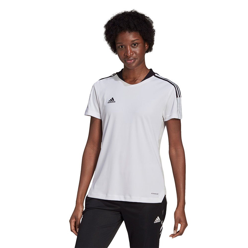Adidas Tiro 21 Training Short Sleeve T-shirt White 2XS / Regular Woman