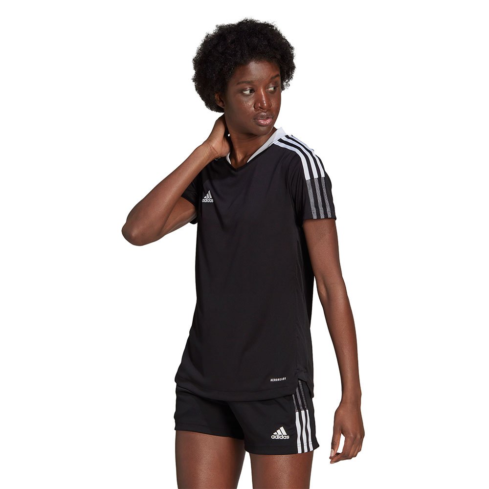 Adidas Tiro 21 Training Short Sleeve T-shirt Black 2XS / Regular Woman