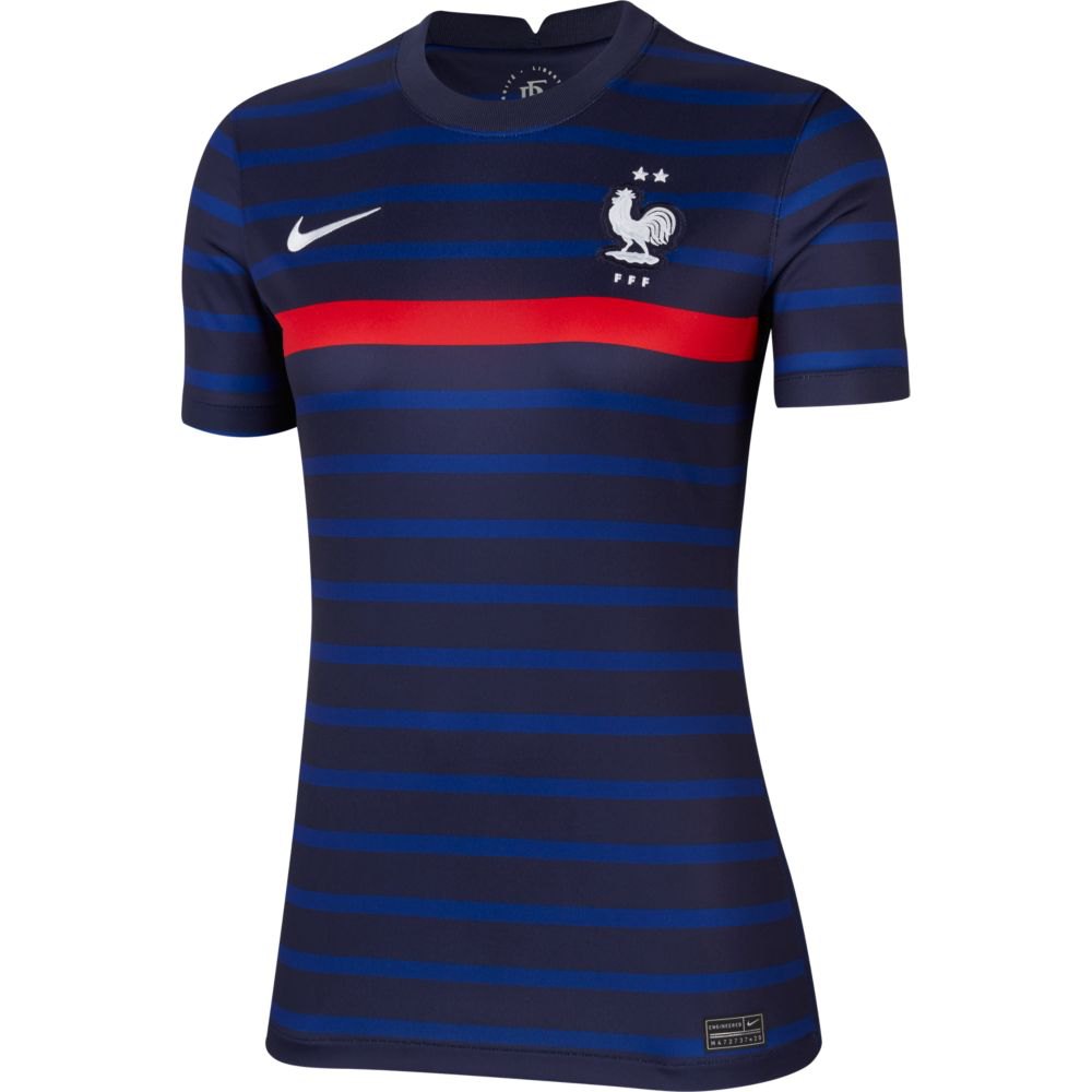 Nike France Breathe Stadium Home 20/21 T-shirt Blue M