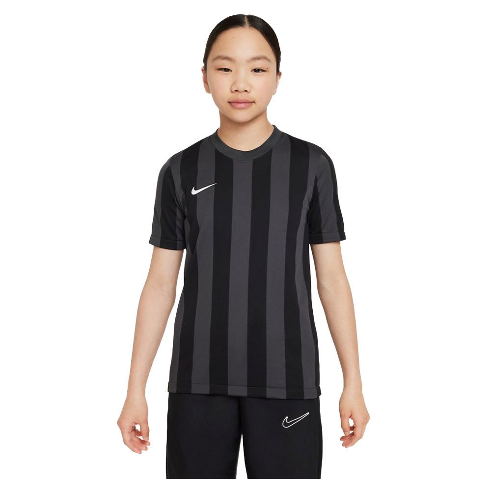 Nike Dri Fit Division 4 Striped Short Sleeve T-shirt Black 13-15 Years Boy