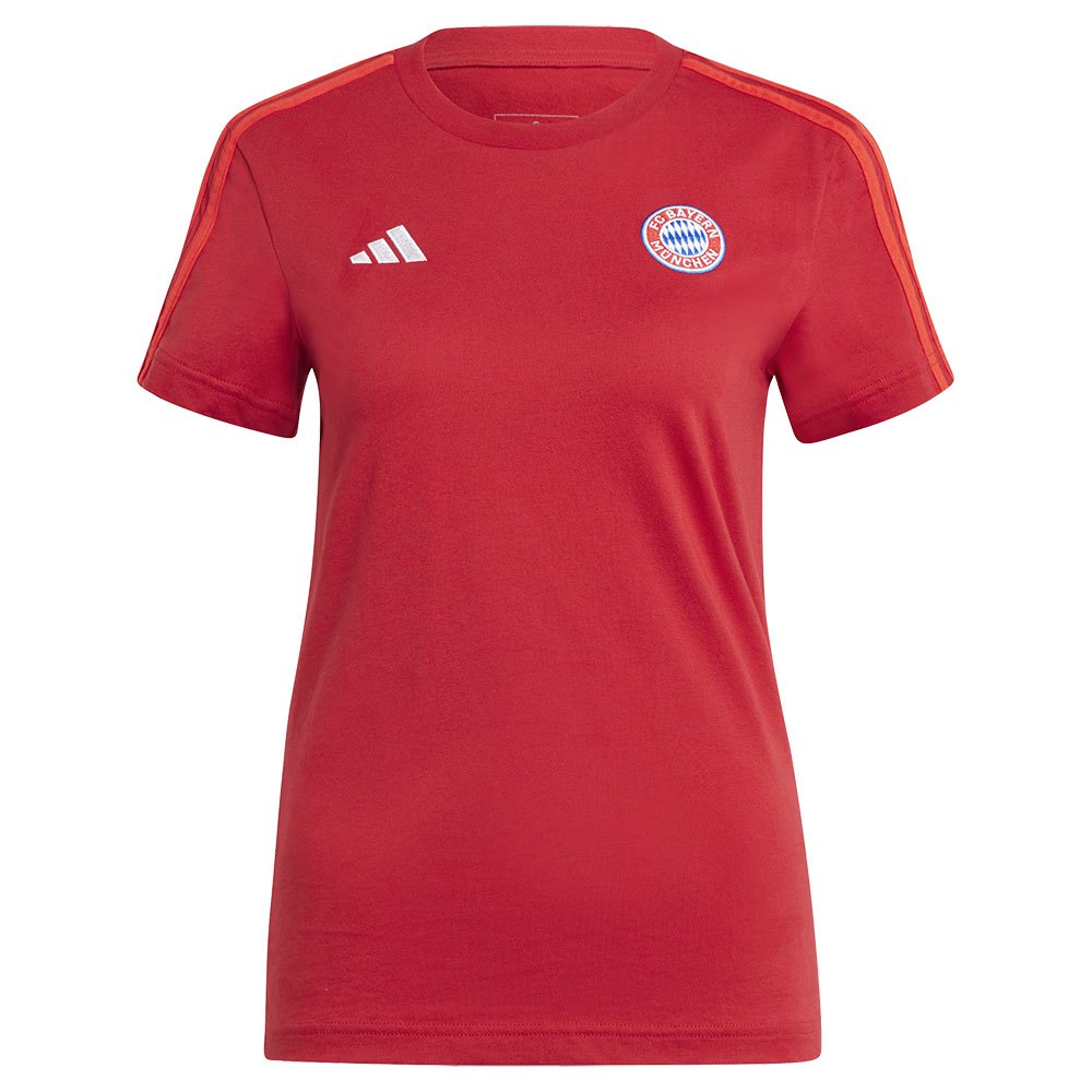 Adidas Fc Bayern Munich 3 Stripes 24/25 Short Sleeve T-shirt Red S