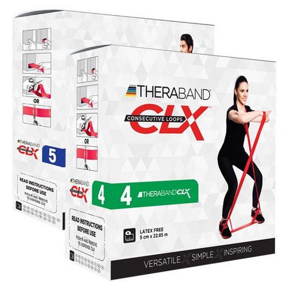 Theraband Clx Loops Exercise Bands Silver 22 m