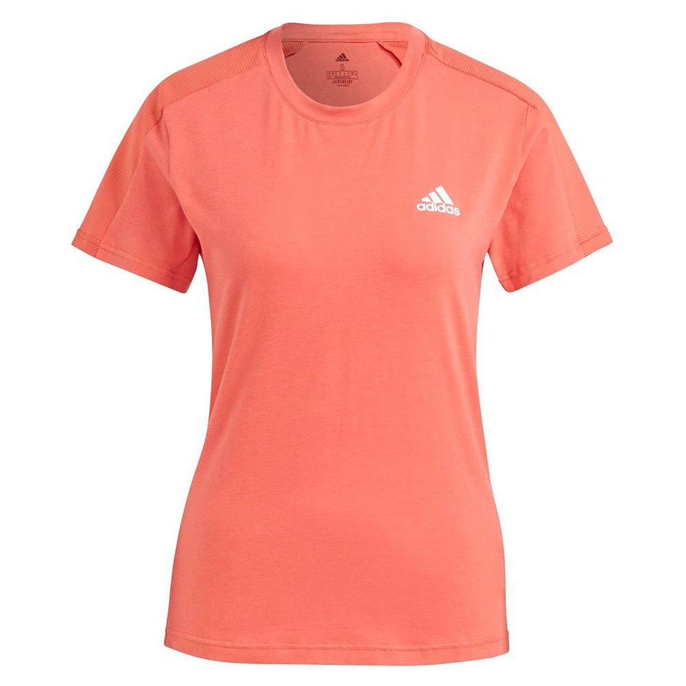Adidas Designed To Move Aeroready Short Sleeve T-shirt Red XS Woman
