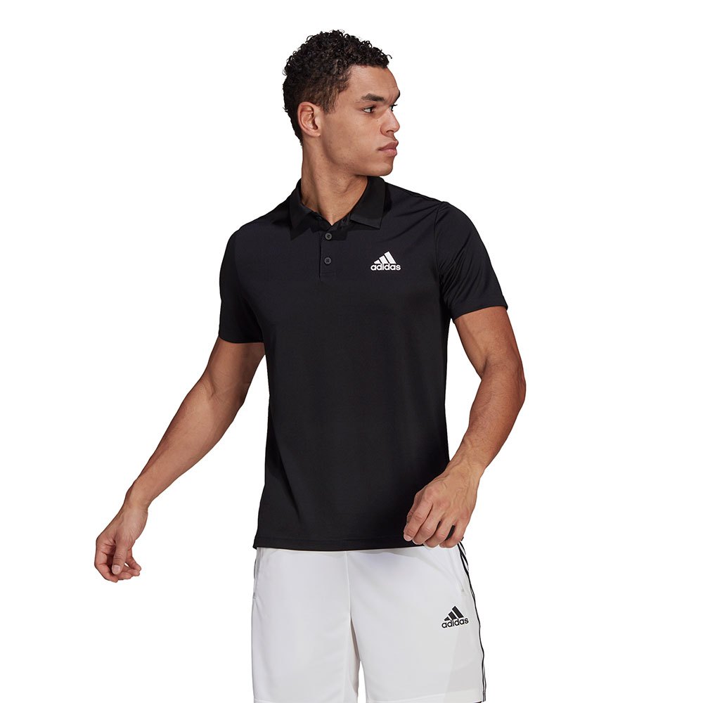 Adidas Aeroready Designed To Move Sport Short Sleeve Polo Black S / Regular Man
