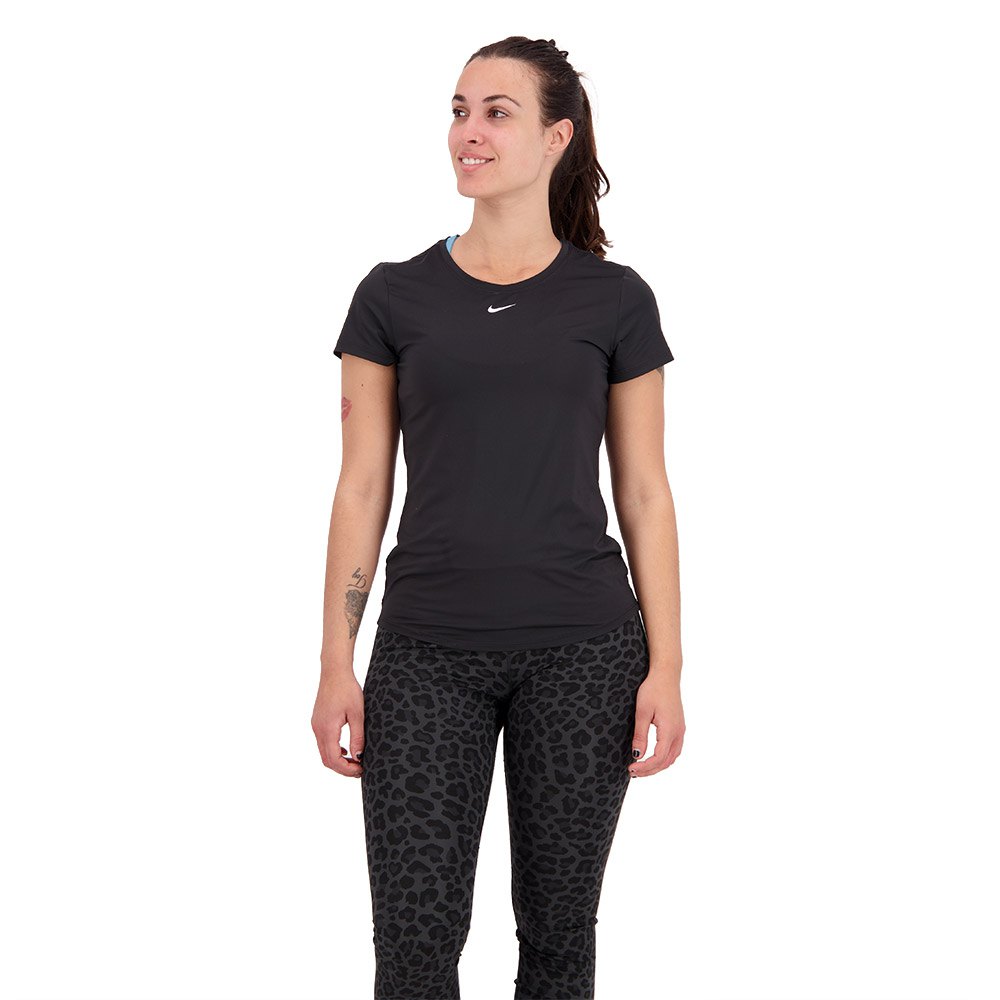 Nike Dri Fit One Fit Short Sleeve T-shirt Black L Woman