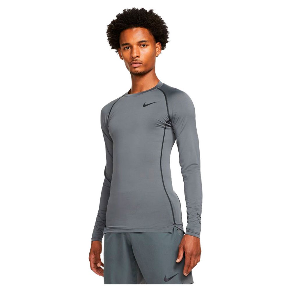 Nike Pro Dri Fit Long Sleeve T-shirt Grey M / Tall Man