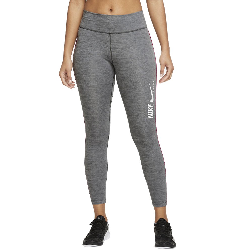 Nike One Dri Fit 7/8 Mid Rise Graphic Leggings Grey M Woman