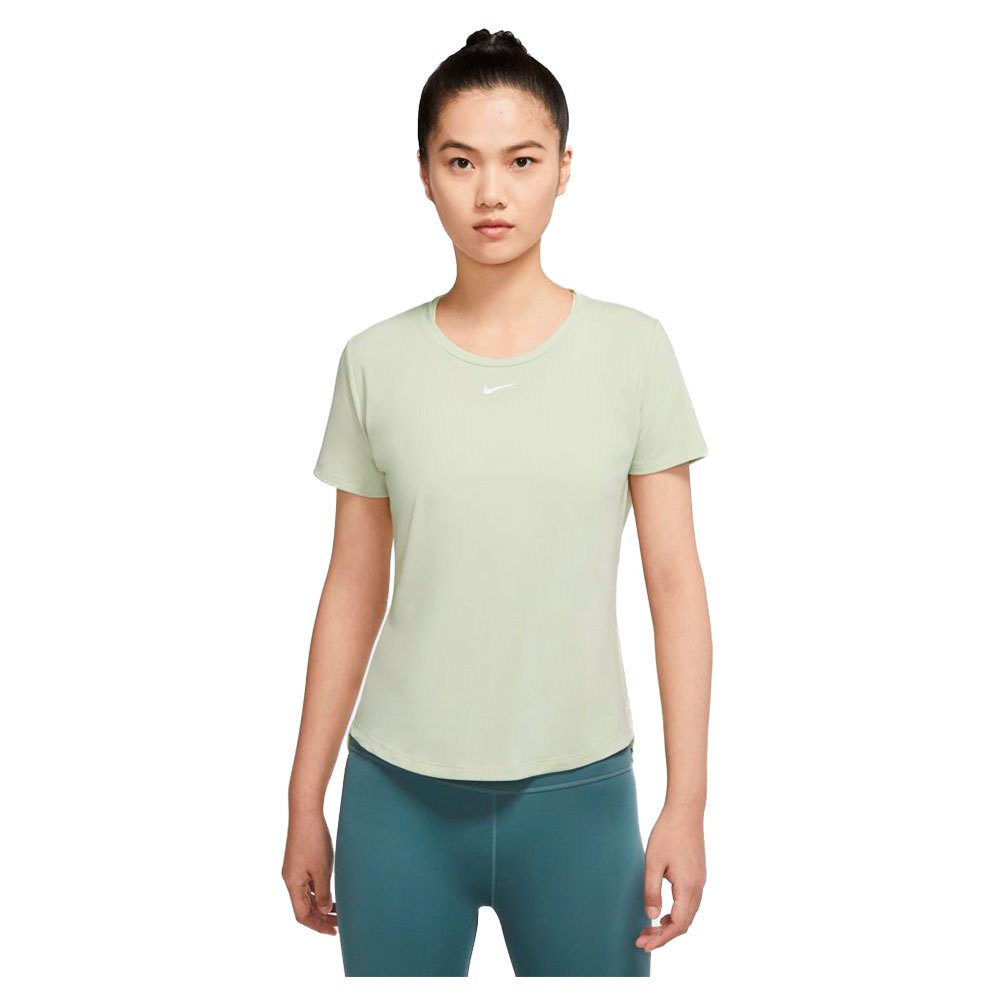 Nike Dri Fit One Luxe Standard Fit Short Sleeve T-shirt Green M Woman