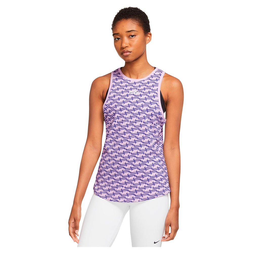 Nike Dri Fit Icon Clash High-neck Sleeveless T-shirt Purple S Woman