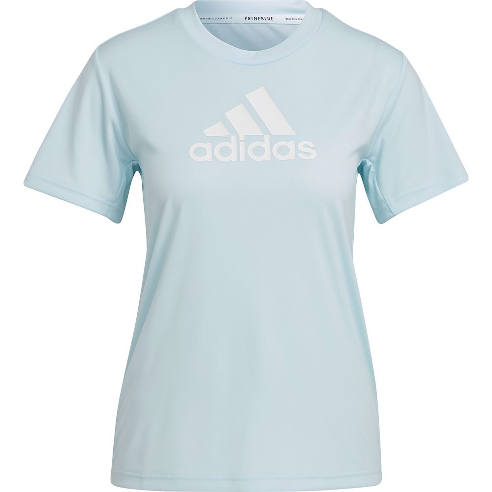 Adidas Primeblue Designed 2 Move Logo Sport Short Sleeve T-shirt White S Woman