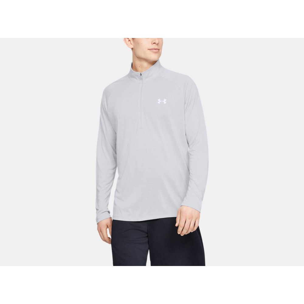 Under Armour Tech™ 2.0 Half Zip Long Sleeve T-shirt Grey 2XL Man