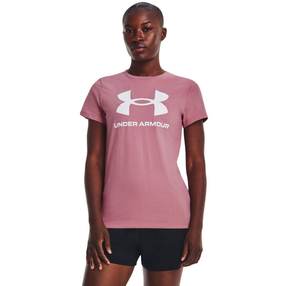 Under Armour Sportstyle Logo Short Sleeve T-shirt Pink M Woman