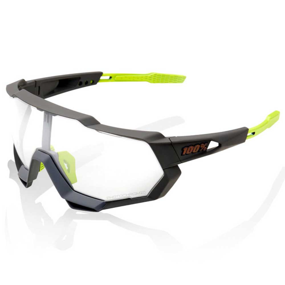 100percent Speedtrap Photochromic Sunglasses Black Clear-Black Photochromic/CAT1-3
