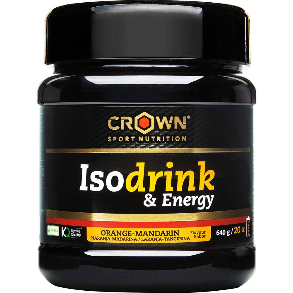 Crown Sport Nutrition Energy Orange Isotonic Drink Powder 640g Golden
