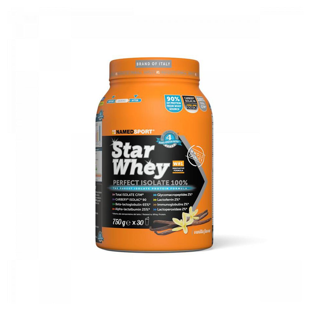Named Sport Star Whey 750g Protein Isolate Powder Flavour Vanilla Clear