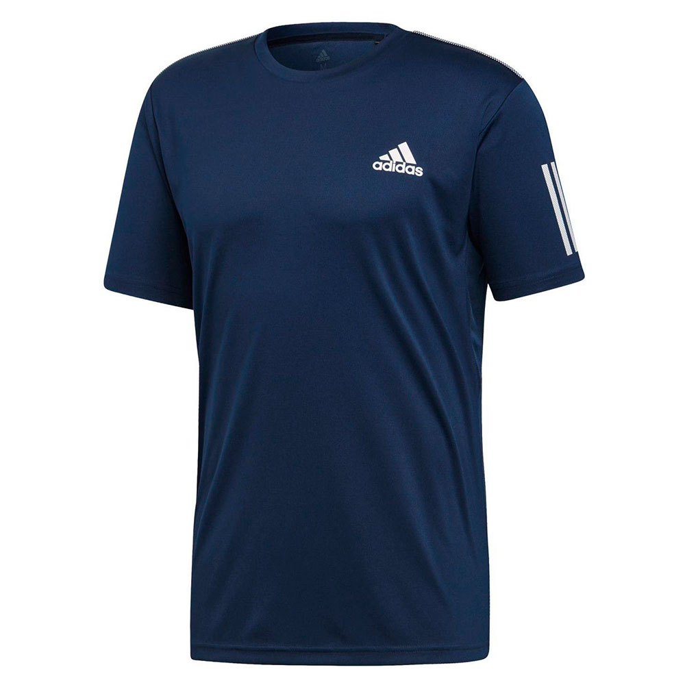 Adidas Club 3 Stripes Short Sleeve T-shirt Blue XS Man