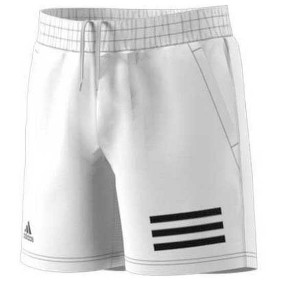 Adidas Badminton Club 3 Stripes Shorts White 7-8 Years Boy