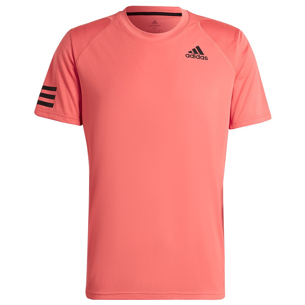Adidas Badminton Club 3 Stripes Short Sleeve T-shirt Pink 2XL Man