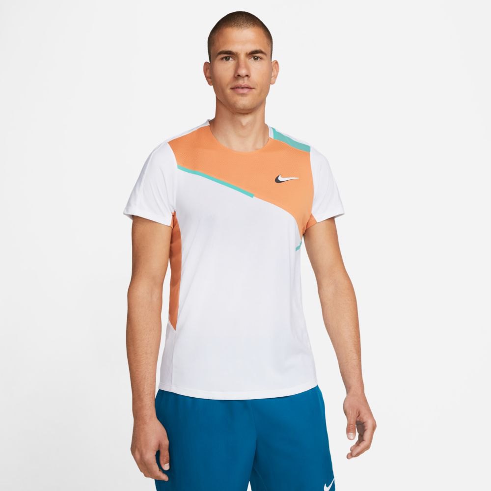 Nike Court Dri Fit Slam Short Sleeve T-shirt White XL Man