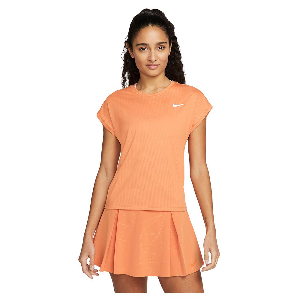 Nike Court Dri Fit Victory Short Sleeve T-shirt Orange S Woman