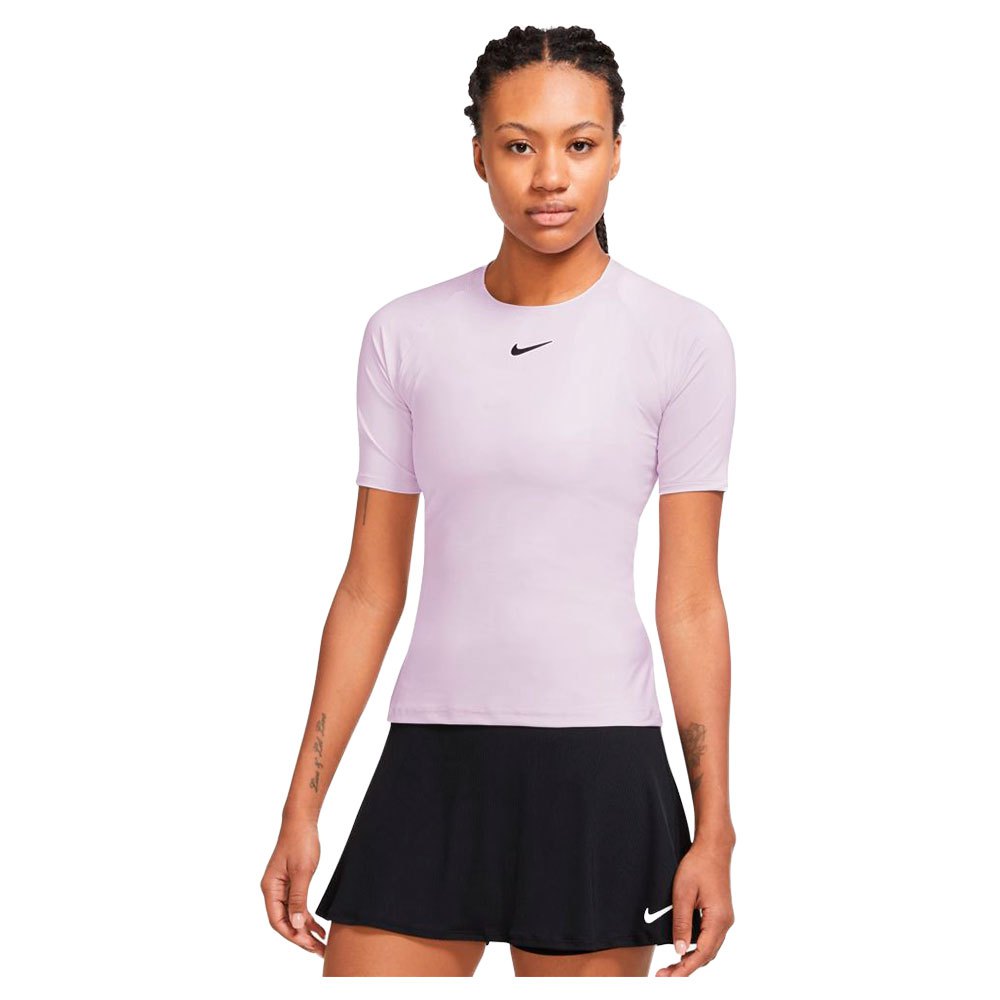 Nike Court Dri Fit Advantage Short Sleeve T-shirt Pink XS Woman