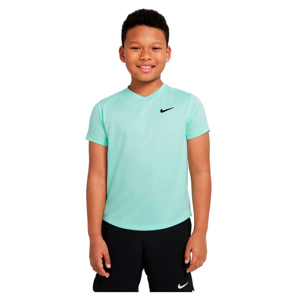 Nike Court Dri Fit Victory Short Sleeve T-shirt Green 10-12 Years Boy