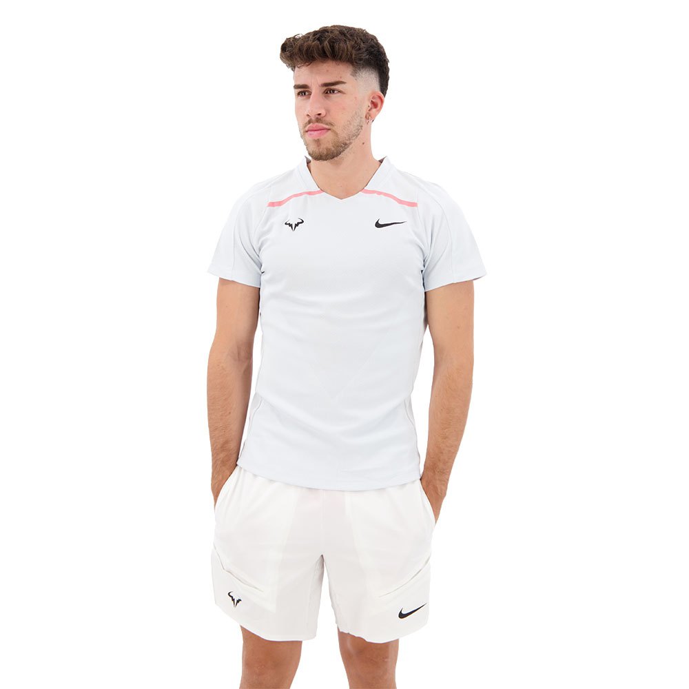 Nike Court Dri Fit Advantage Rafa Short Sleeve T-shirt White S Man