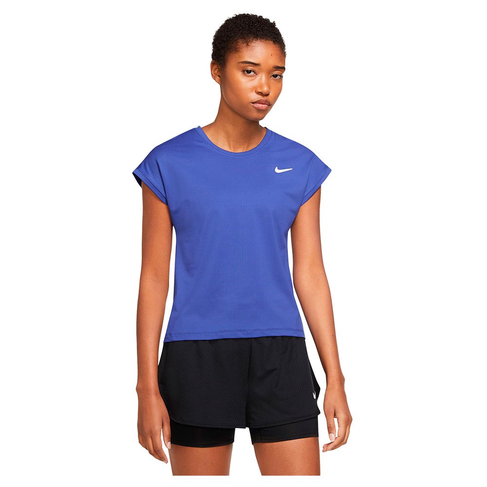 Nike Court Dri Fit Victory Short Sleeve T-shirt Blue S Woman