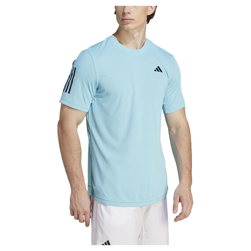 Adidas Club 3 Stripes Short Sleeve T-shirt Blue XL Man