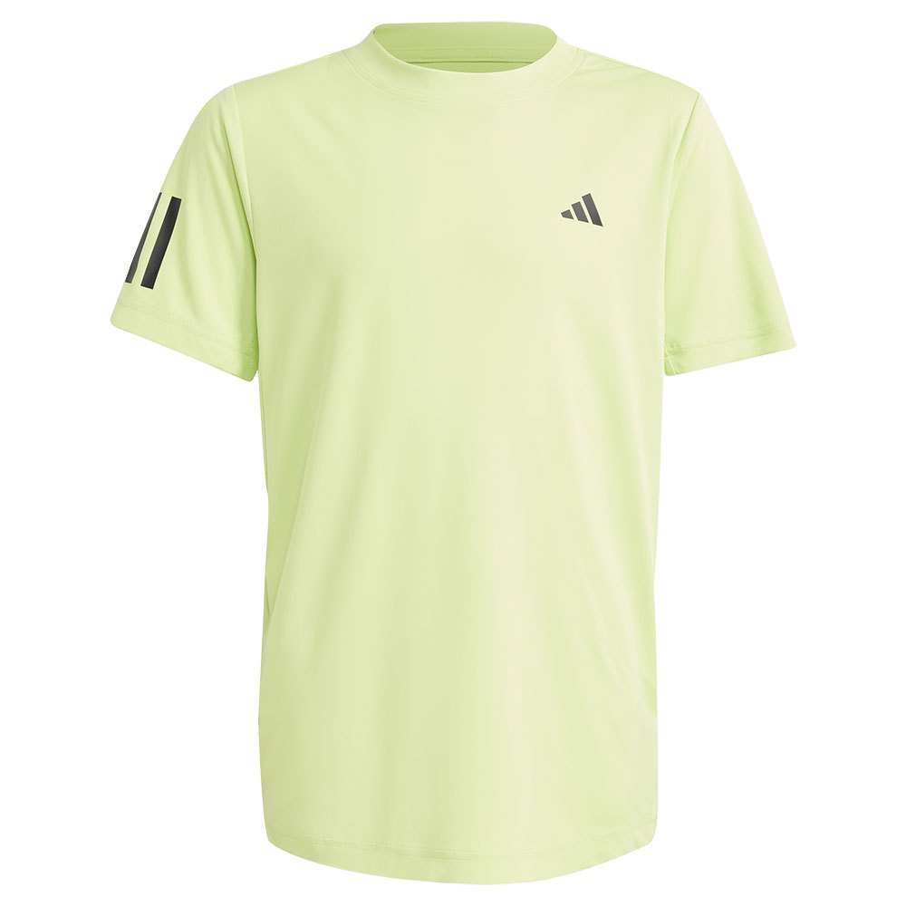 Adidas Club 3 Stripes Short Sleeve T-shirt Yellow 5-6 Years Boy