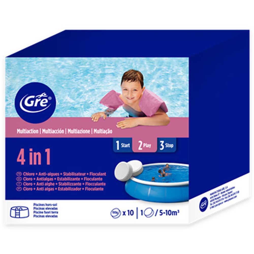 Gre Pools Treatment For Above-ground Pools 4-action Formula Up To 20 M3 Clear
