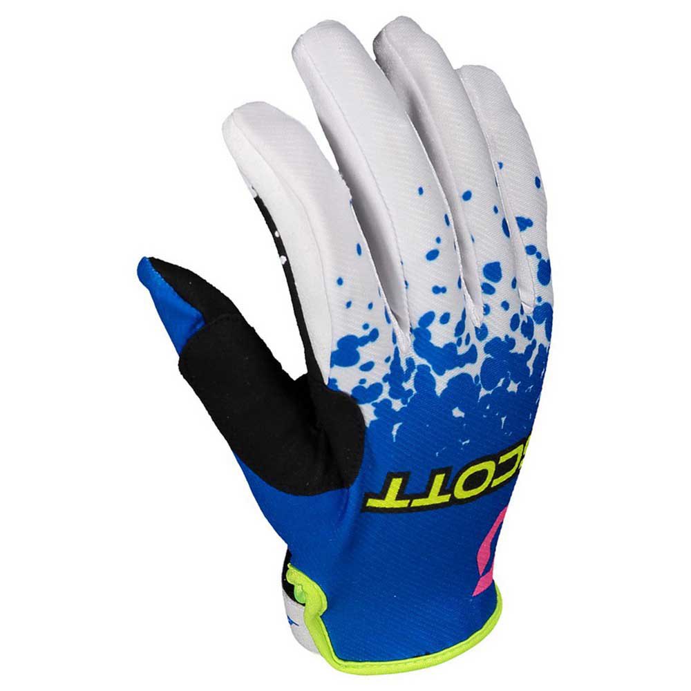 Photos - Motorcycle Gloves Scott 350 Race Evo Gloves White,Blue M 285615-1054-M 
