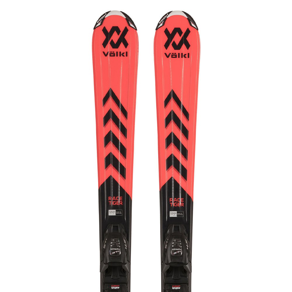 Volkl Racetiger Red+7.0 Vmotion R Junior Pack Alpine Skis Röd 130