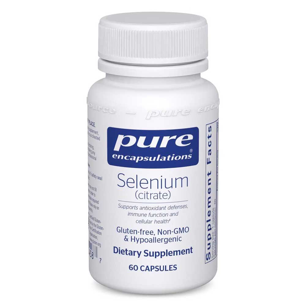 Pure Encapsulations Selenium 60 Caps Dietary Supplement Durchsichtig