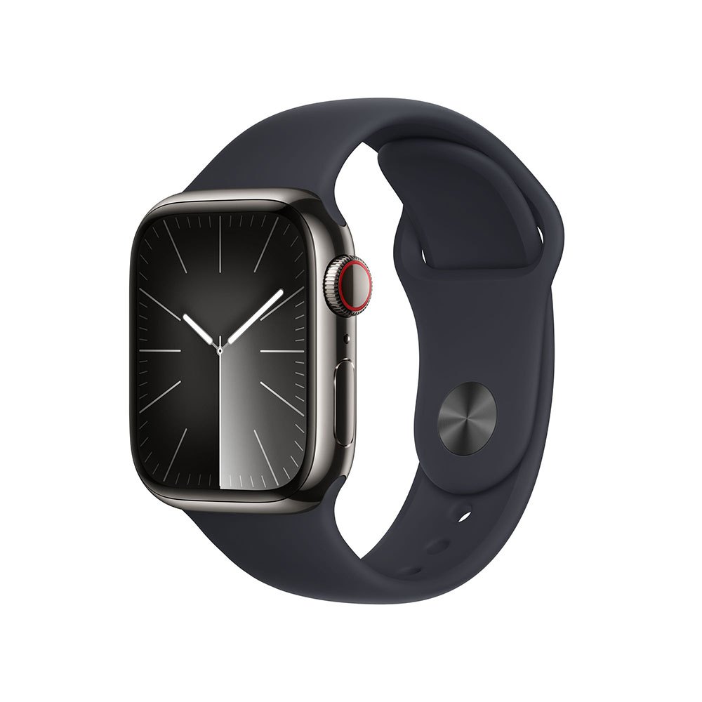 Apple Watch Series 9 Gps+cellular Stainless Steel 41 Mm Svart M-L