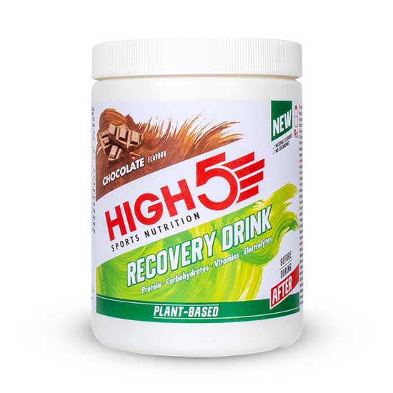 High5 Plant-based Recovery Drink 450g Chocolate Durchsichtig