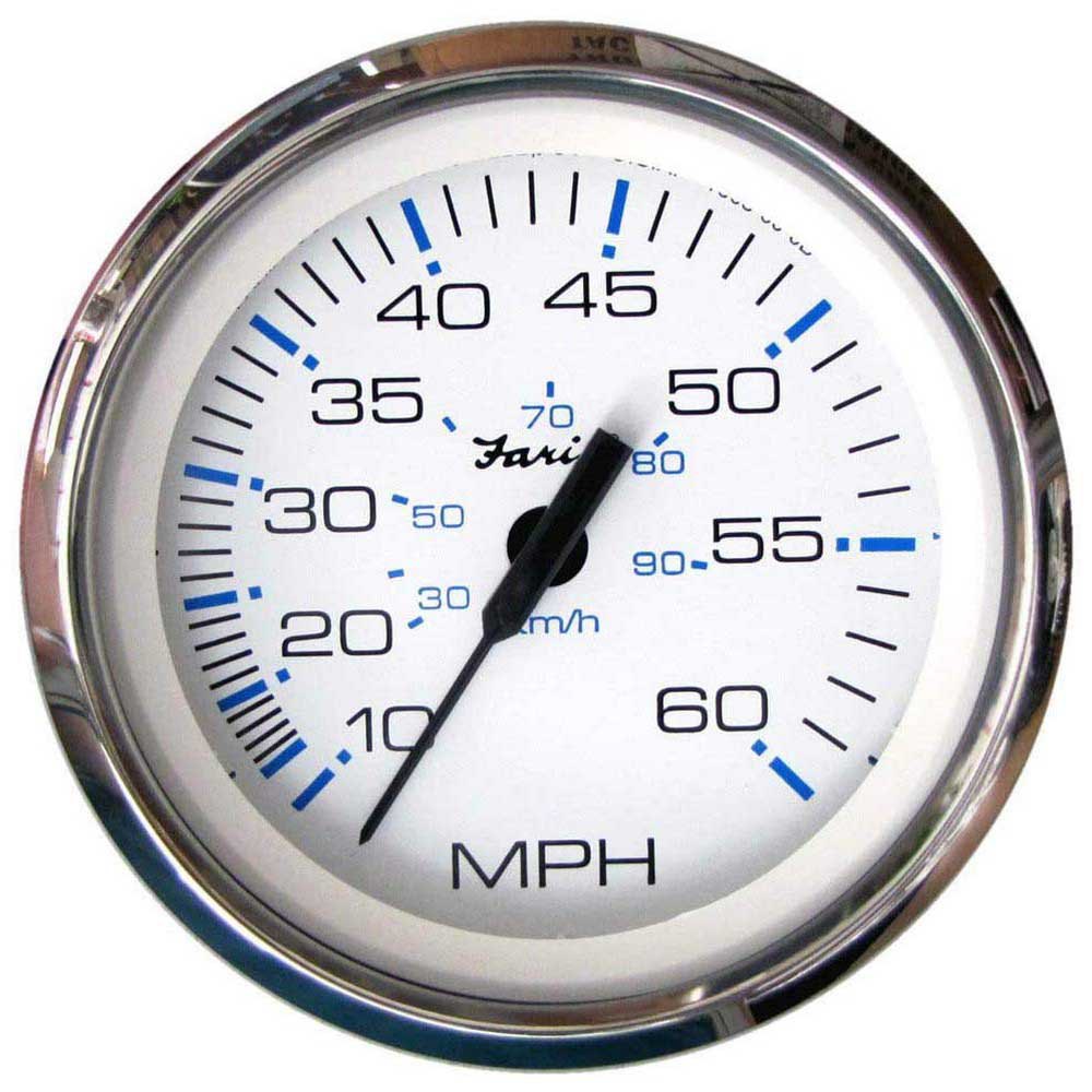 Faria 60mph Ss Speedometer Chesapeake Silver