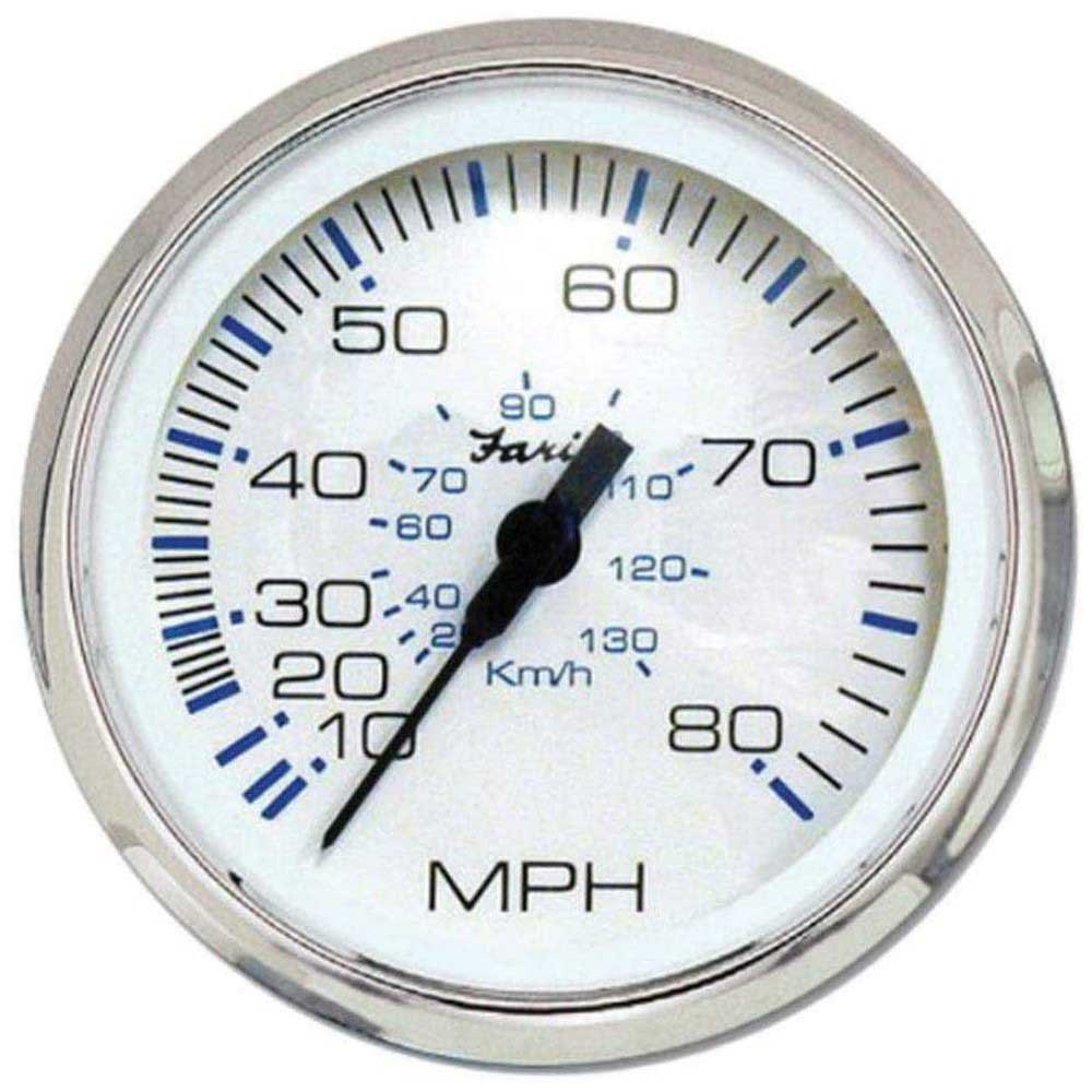 Faria 80mph Ss Speedometer Chesapeake Silver