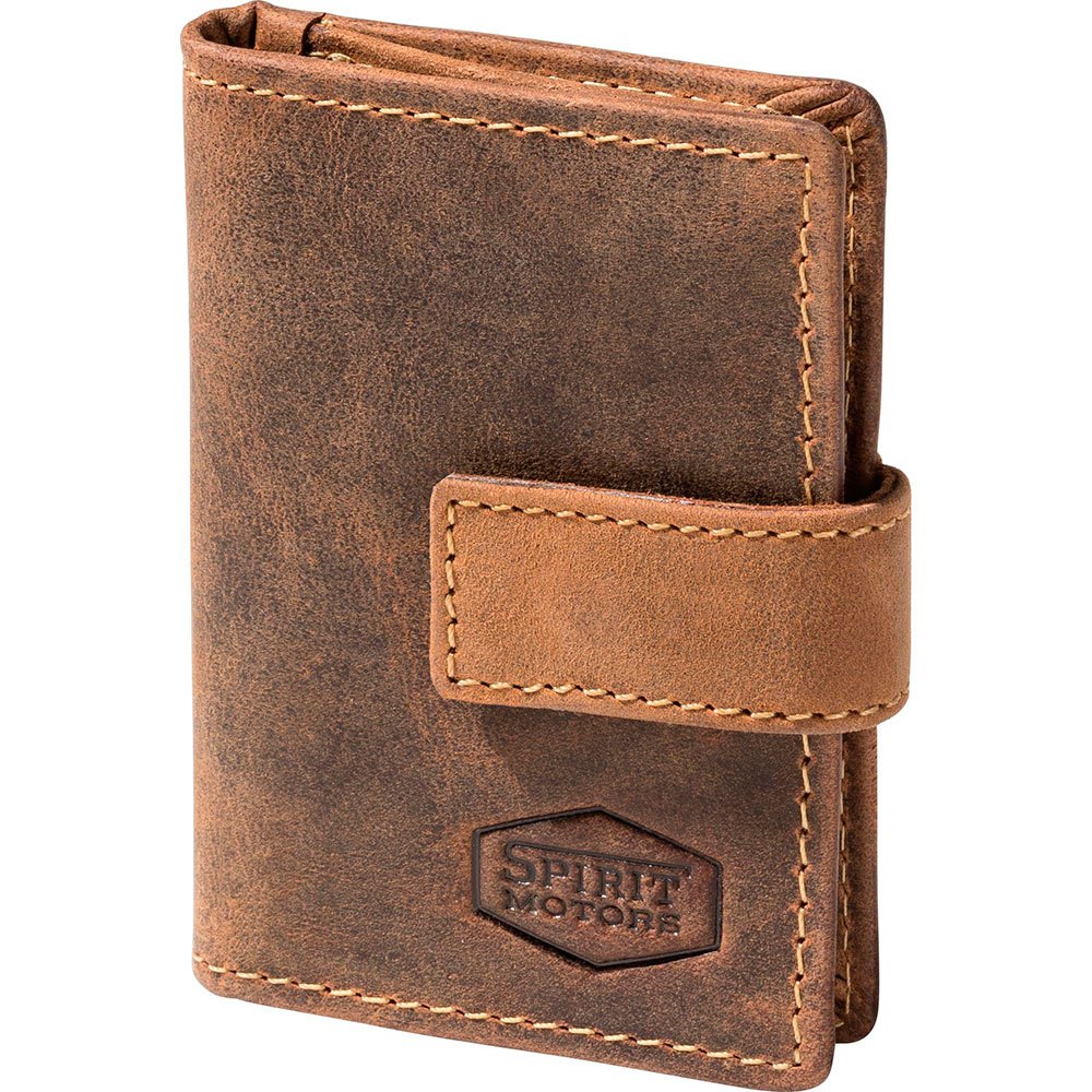 Spirit Motors Vintage Leather Rfid Wallet Brun