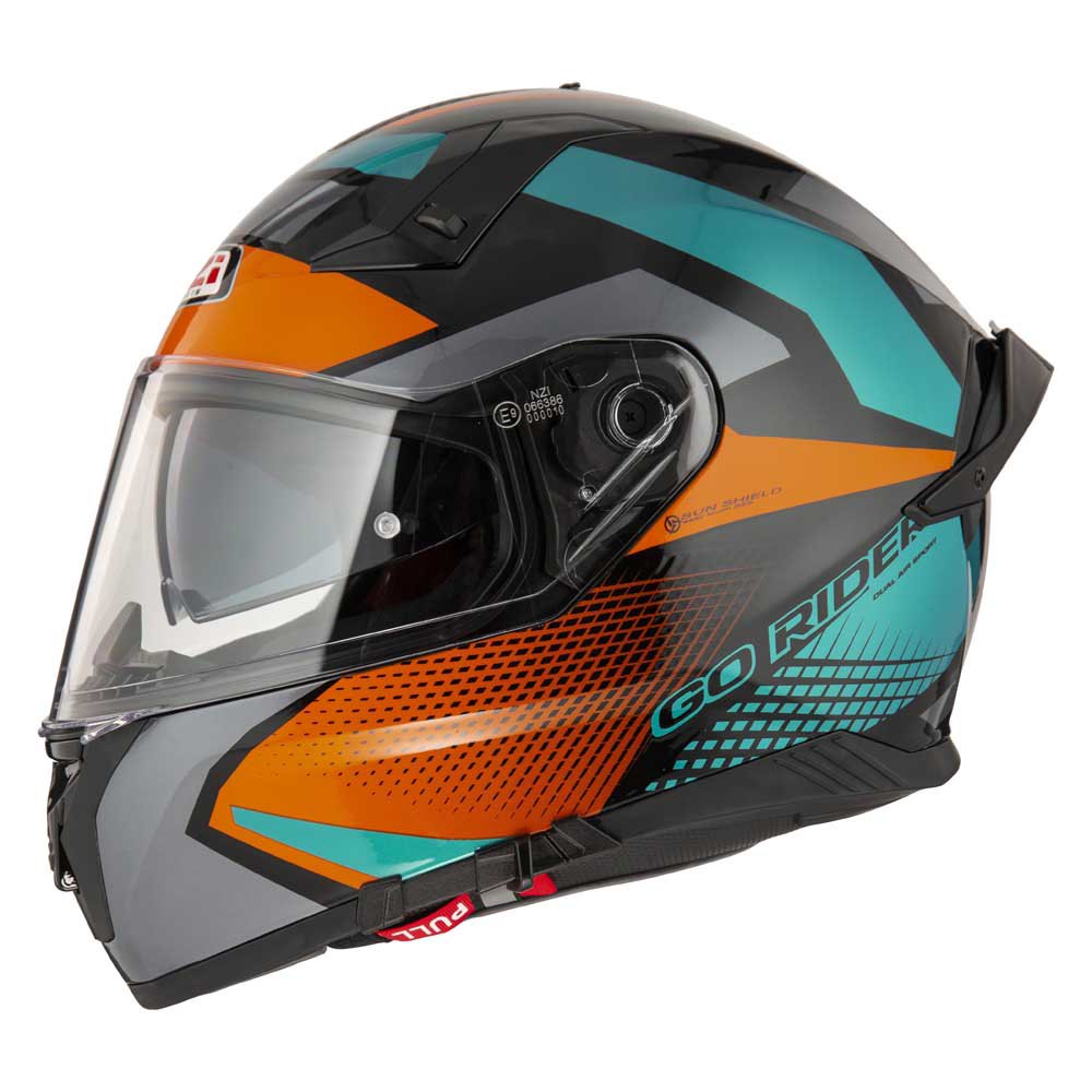 Nzi Go Rider Stream Quadri Full Face Helmet Svart XS