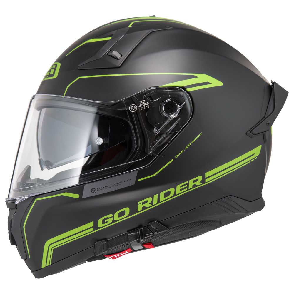 Nzi Go Rider Stream Solid Full Face Helmet Svart XS